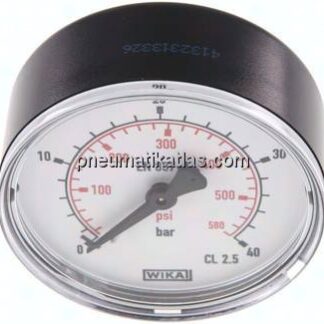 Manometer waagerecht (KU/Ms), 63mm, 0 - 40 bar, G 1/4"