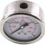 Glycerin-Manometer waagerecht (CrNi/Ms),63mm, 0 - 40bar