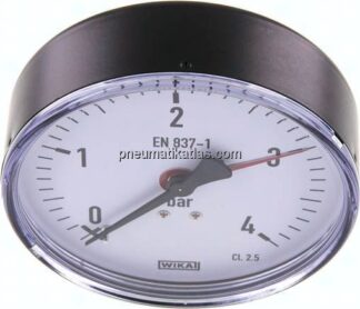 Manometer waagerecht, 100mm, 0 - 4 bar