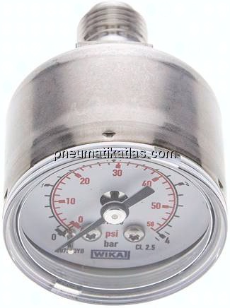 ES-Manometer waagerecht, 40mm, 0 - 4 bar, G 1/4"