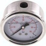 Glycerin-Manometer waagerecht (CrNi/Ms),63mm, 0 - 4bar