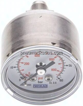 ES-Manometer waagerecht, 40mm, 0 - 60 bar, G 1/8"