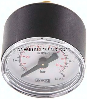 Manometer waagerecht (KU/Ms), 40mm, 0 - 6 bar, G 1/8"