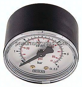 Manometer waagerecht (KU/Ms), 50mm, 0 - 6 bar, G 1/8"