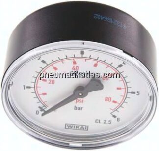 Manometer waagerecht (KU/Ms), 63mm, 0 - 6 bar, G 1/4"