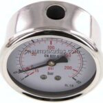 Glycerin-Manometer waagerecht (CrNi/Ms),63mm, -1 bis 15bar