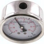 Glycerin-Manometer waagerecht (CrNi/Ms),63mm, -1 bis 1,5bar