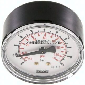Vakuummeter, 63mm, waagerecht , -1 bis 9