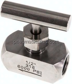 Nadel-Absperrventil, Edelstahl, G 1/2", PN 400