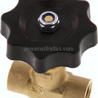 Nadel-Absperrventil, Messing, G 1/4" (IG), -0,9 bis 40bar