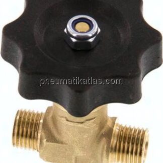 Nadel-Absperrventil, Messing, G 1/4" (AG), -0,9 bis 40bar