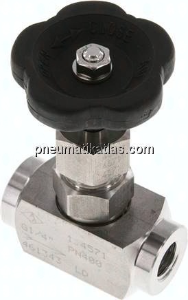 Nadel-Absperrventil, 1.4571, G 1/4", 0 - 400bar