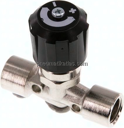 Nadel-Absperrventil, Messing vernickelt, G 1/4", PN 18