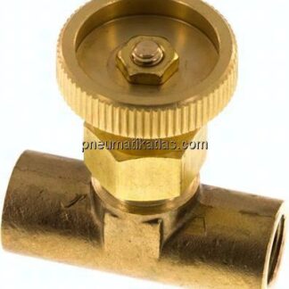 Nadel-Absperrventil, Messing, G 1/8" (IG), -0,95 bis 15bar