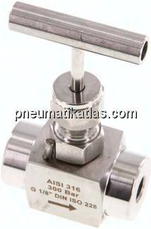 Nadel-Absperrventil, Edelstahl, G 1/8", PN 300 (ECO)