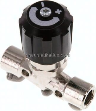 Nadel-Absperrventil, Messing vernickelt, G 1/8", PN 18