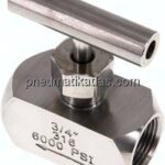 Nadel-Absperrventil, Edelstahl, G 3/4", PN 400