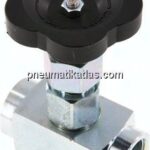 Nadel-Absperrventil, Stahl verzinkt, G 3/4", 0 - 200bar