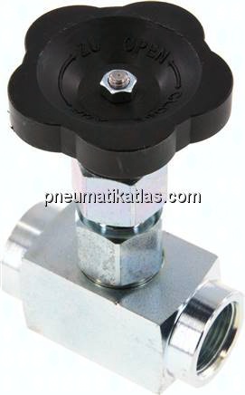 Nadel-Absperrventil, Stahl verzinkt, G 3/4", 0 - 200bar