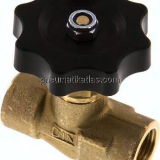 Nadel-Absperrventil, Messing, G 3/8" (IG), -0,9 bis 40bar