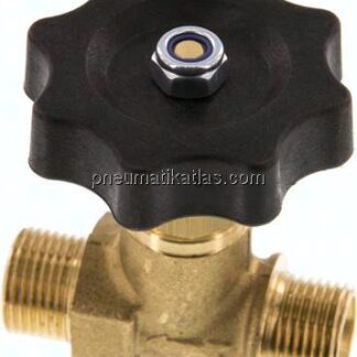 Nadel-Absperrventil, Messing, G 3/8" (AG), -0,9 bis 40bar
