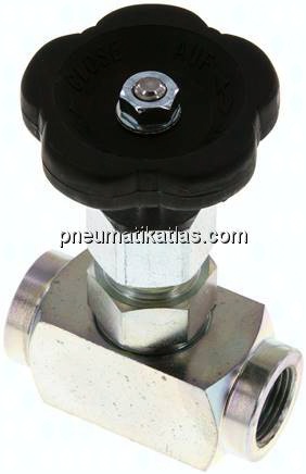 Nadel-Absperrventil, Stahl verzinkt, G 3/8", 0 - 400bar