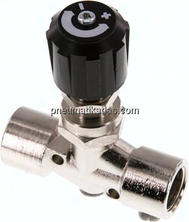 Nadel-Absperrventil, Messing vernickelt, G 3/8", PN 18