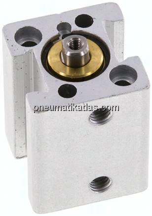 Kurzhubzylinder, doppeltwirkend, Kolben 12mm, Hub 15mm