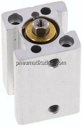 Kurzhubzylinder, doppeltwirkend, Kolben 12mm, Hub 10mm