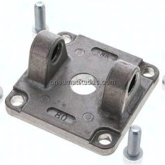 Gabelschwenkbefestigung für Kompaktzylinder 80 mm