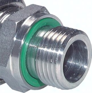 Gerade Schneidringverschr. M 22x1,5-8 L (M14x1,5), ohne Mutter & Schneidring, Stahl verzinkt