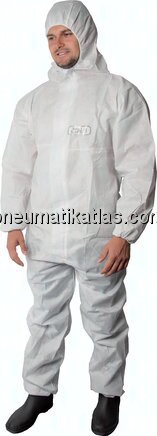 Einwegoverall (M), 4-lagiges SMMS-Material (ca. 60 g/m²)