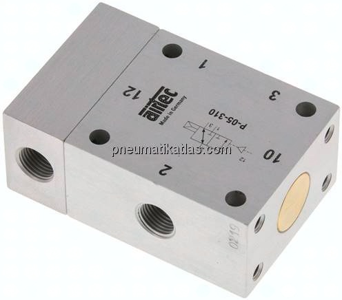 3/2-Wege Pneumatikventil, G 1/8", Luftfeder (NC), Standard