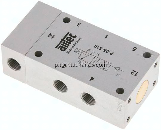 5/2-Wege Pneumatikventil G 1/8", Luftfeder, Standard