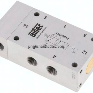 5/2-Wege Pneumatikventil G 1/8", Feder, Standard