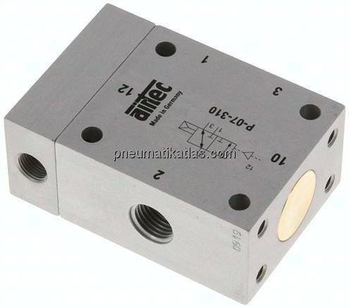 3/2-Wege Pneumatikventil, G 1/4", Luftfeder (NC), Standard