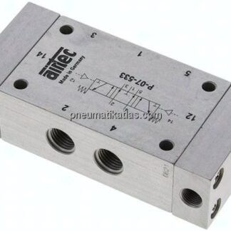 5/3-Wege Pneumatikventil, G 1/4", Mittelstellung entlüftet, Standard