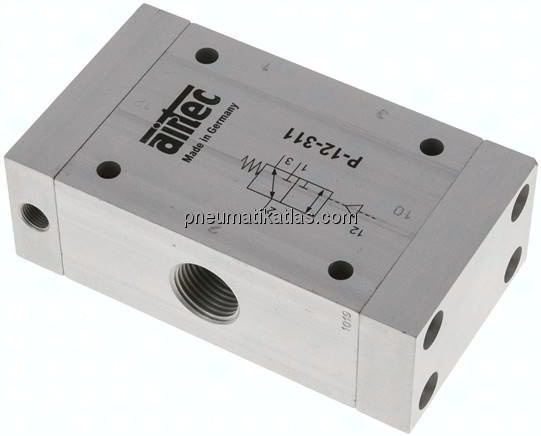 3/2-Wege Pneumatikventil, G 1/2", Feder (NC/NO), ATEX-Zulassung
