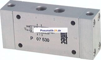 5/3-Wege Pneumatikventil, G 1/4", Mittelstellung entlüftet, ATEX-Zulassung