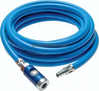 Druckluftschlauch 6,3 (1/4")x11mm (5m) Sicherheitsausführung: mit Druckknopf-Sicherheitskupplung