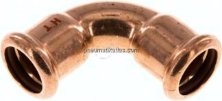 Pressfitting, 90° Bogen, 18mm innen, Kupfer / Kupferlegierung