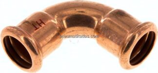 Pressfitting, 90° Bogen, 22mm innen, Kupfer / Kupferlegierung