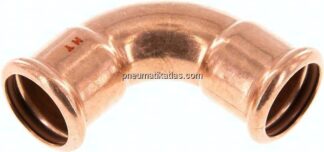 Pressfitting, 90° Bogen, 28mm innen, Kupfer / Kupferlegierung