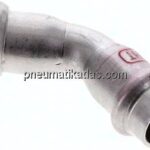 Pressfitting, 45° Bogen, 15mm innen, 1.4404