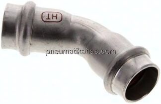 Pressfitting, 45° Bogen, 18mm innen, 1.4404