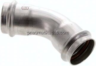 Pressfitting, 45° Bogen, 42mm innen, 1.4404