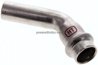 Pressfitting, 45° Bogen, 15mm i/a, Edelstahl