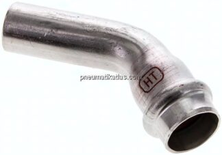 Pressfitting, 45° Bogen, 18mm i/a, Edelstahl