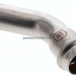 Pressfitting, 45° Bogen, 22mm i/a, Edelstahl