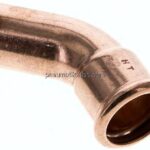Pressfitting, 45° Bogen, 28mm i/a, Kupfer / Kupferlegierung